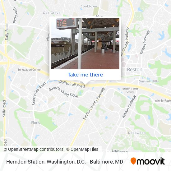 Herndon Station map