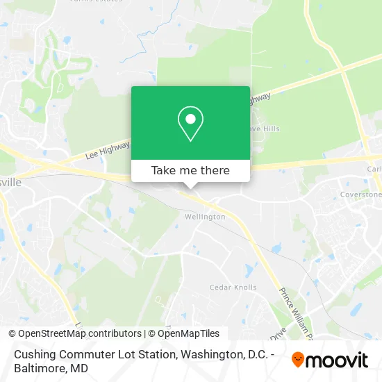 Cushing Commuter Lot Station map