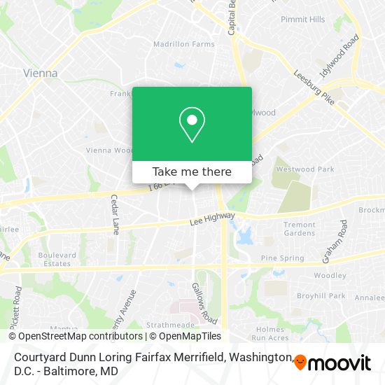 Mapa de Courtyard Dunn Loring Fairfax Merrifield