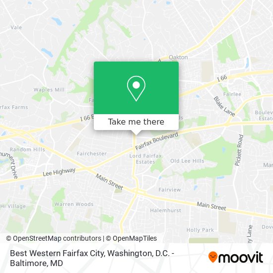 Mapa de Best Western Fairfax City