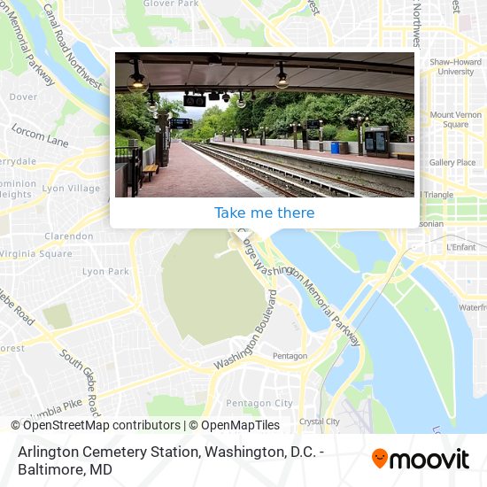 Mapa de Arlington Cemetery Station