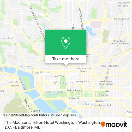 Mapa de The Madison a Hilton Hotel Washington