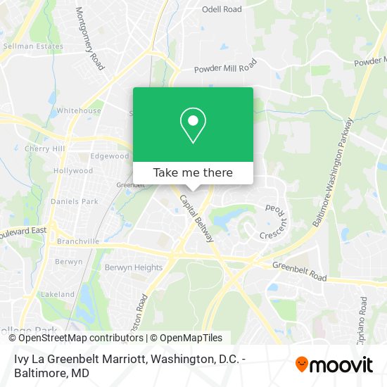 Mapa de Ivy La Greenbelt Marriott