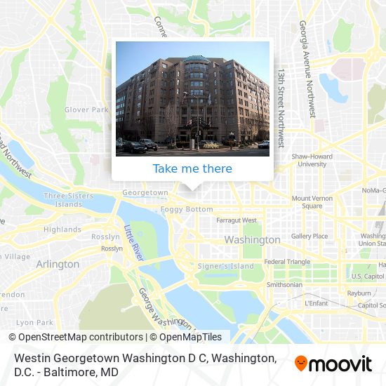 Westin Georgetown Washington D C map
