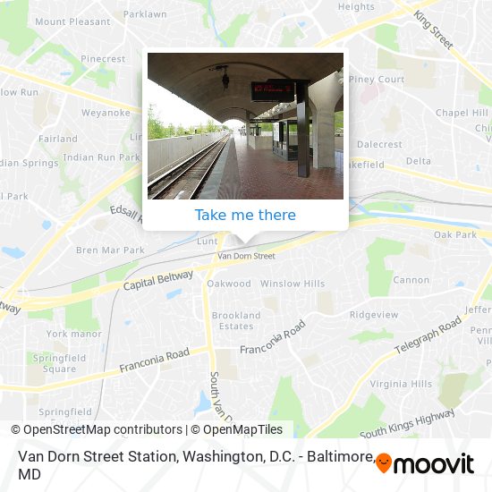 Mapa de Van Dorn Street Station