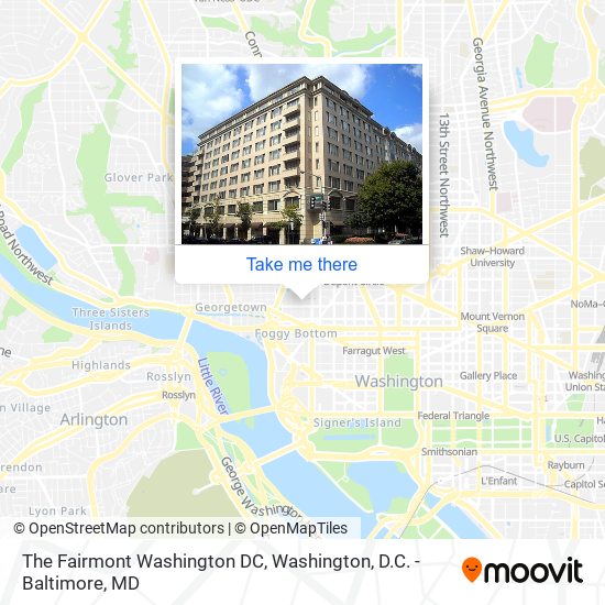 The Fairmont Washington DC map