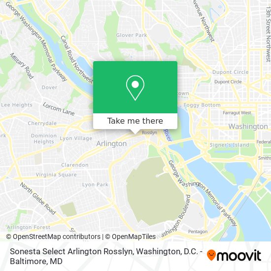 Sonesta Select Arlington Rosslyn map