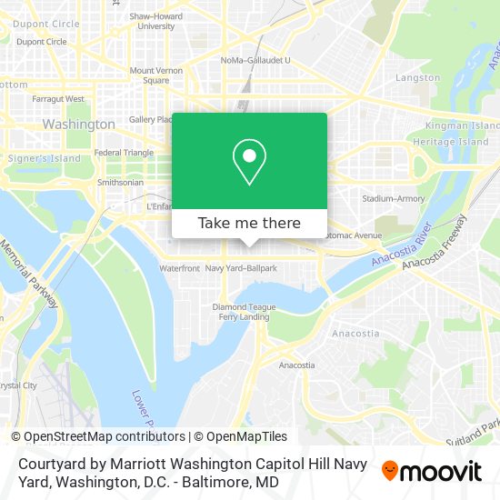 Mapa de Courtyard by Marriott Washington Capitol Hill Navy Yard