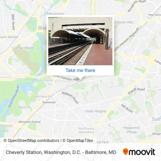 Cheverly Station map