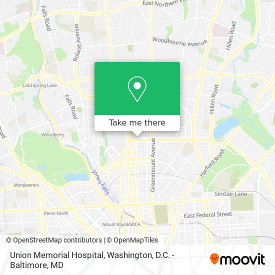 Union Memorial Hospital map