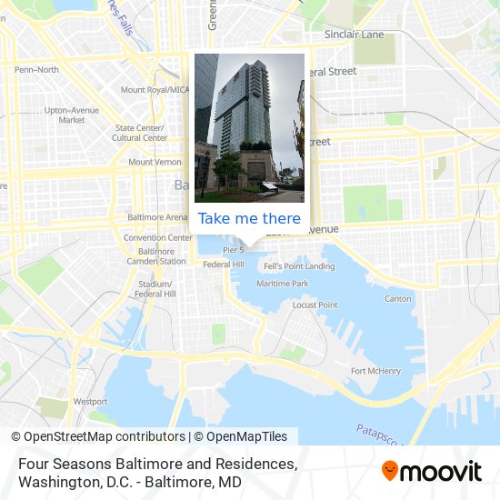 Four Seasons Baltimore and Residences map