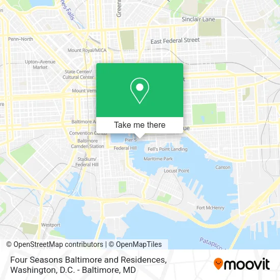 Mapa de Four Seasons Baltimore and Residences