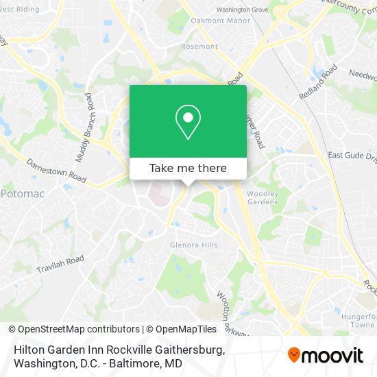 Hilton Garden Inn Rockville Gaithersburg map