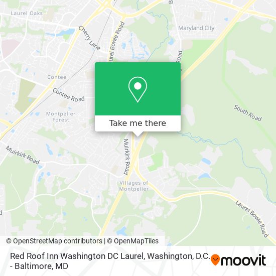 Red Roof Inn Washington DC Laurel map