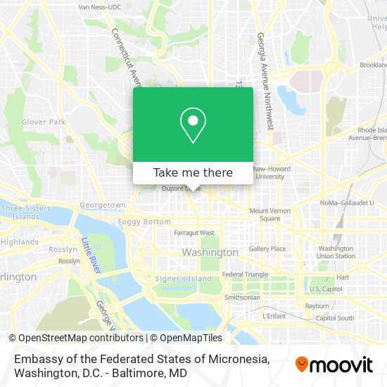 Embassy of the Federated States of Micronesia map