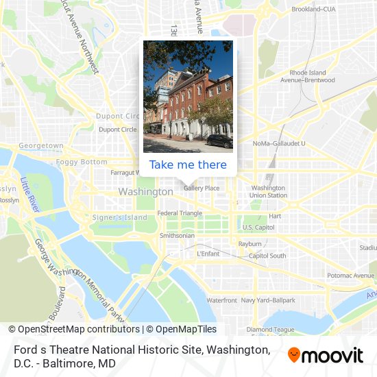 Mapa de Ford s Theatre National Historic Site