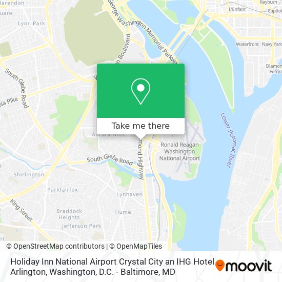 Holiday Inn National Airport Crystal City an IHG Hotel Arlington map