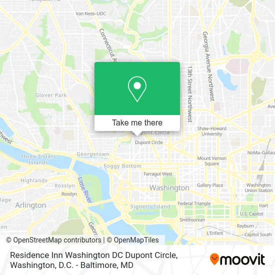 Residence Inn Washington DC Dupont Circle map