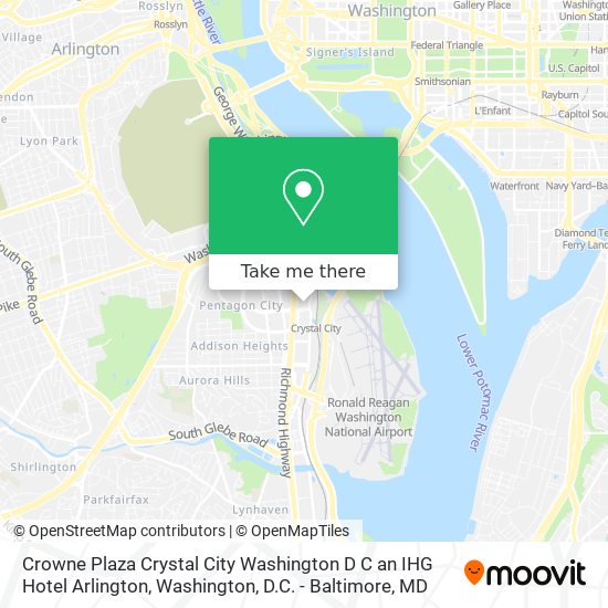 Mapa de Crowne Plaza Crystal City Washington D C an IHG Hotel Arlington