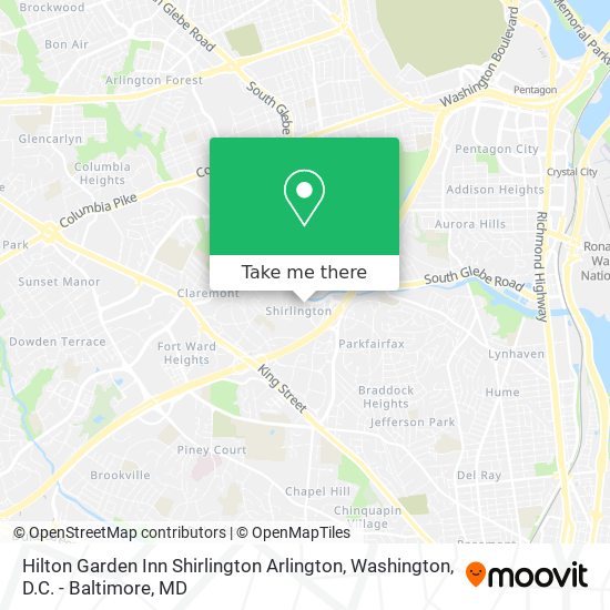 Mapa de Hilton Garden Inn Shirlington Arlington