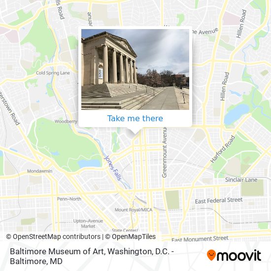 Baltimore Museum of Art map