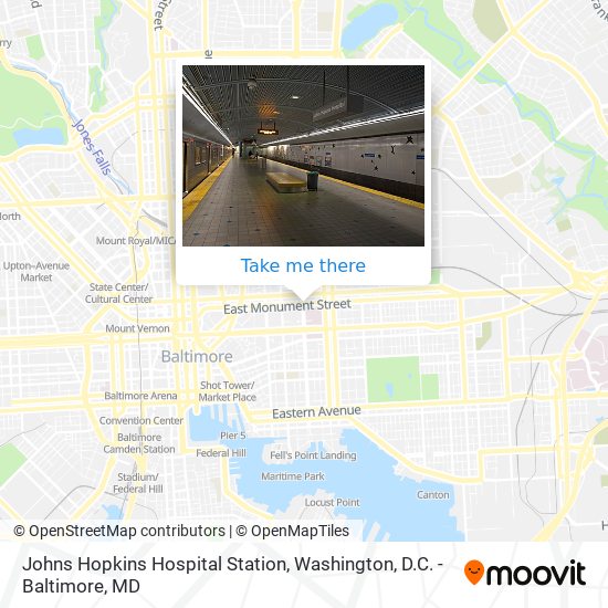 Johns Hopkins Hospital Station map