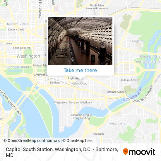 Mapa de Capitol South Station
