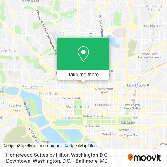 Homewood Suites by Hilton Washington D C Downtown map