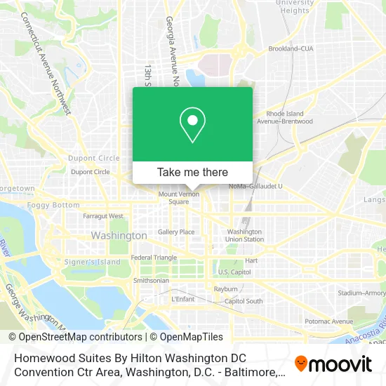 Homewood Suites By Hilton Washington DC Convention Ctr Area map
