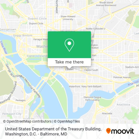 United States Department of the Treasury Building map