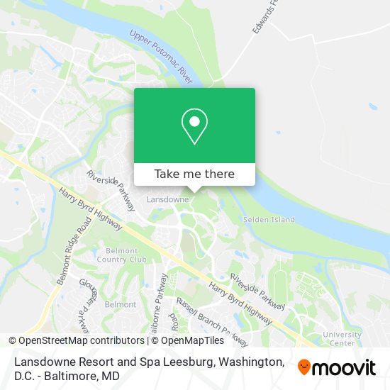 Lansdowne Resort and Spa Leesburg map