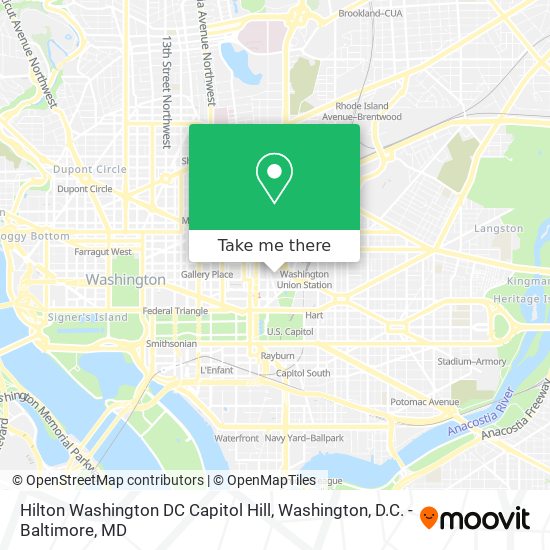 Mapa de Hilton Washington DC Capitol Hill