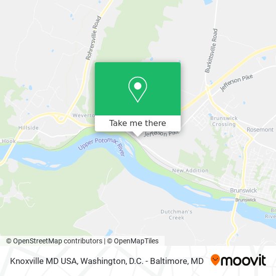 Knoxville MD USA map