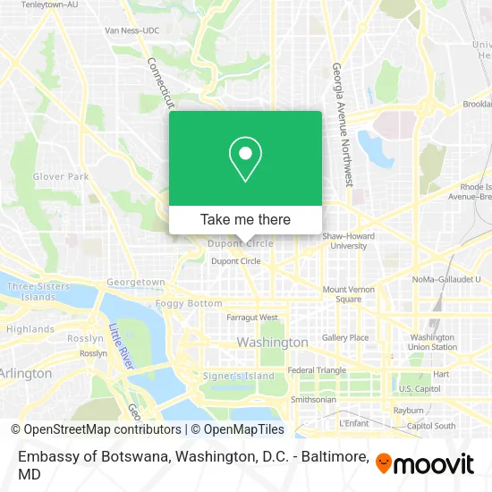 Mapa de Embassy of Botswana