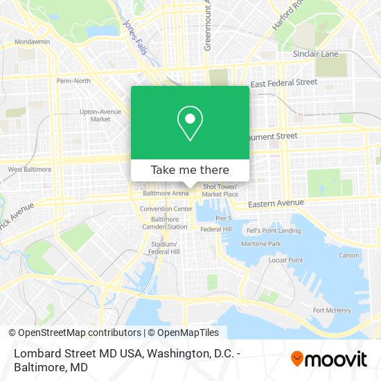 Lombard Street MD USA map
