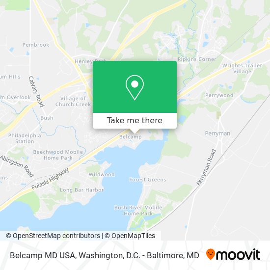 Belcamp MD USA map