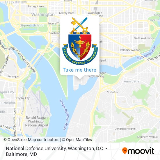 National Defense University map
