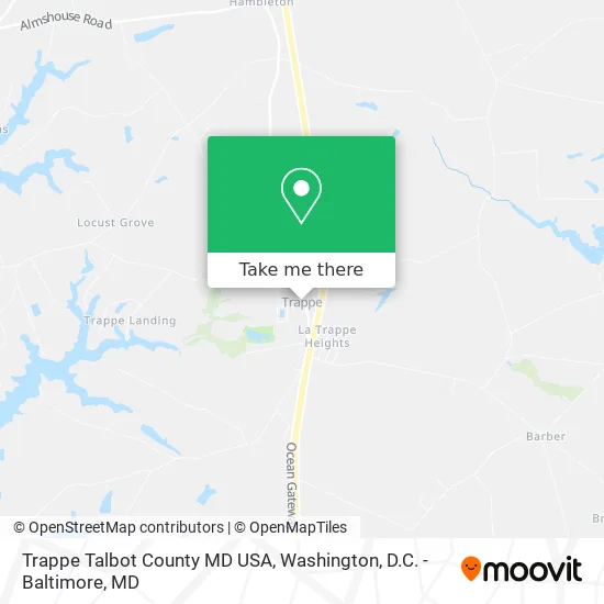Mapa de Trappe Talbot County MD USA