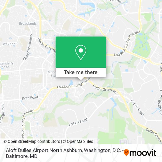 Aloft Dulles Airport North Ashburn map