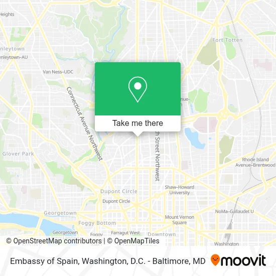Embassy of Spain map