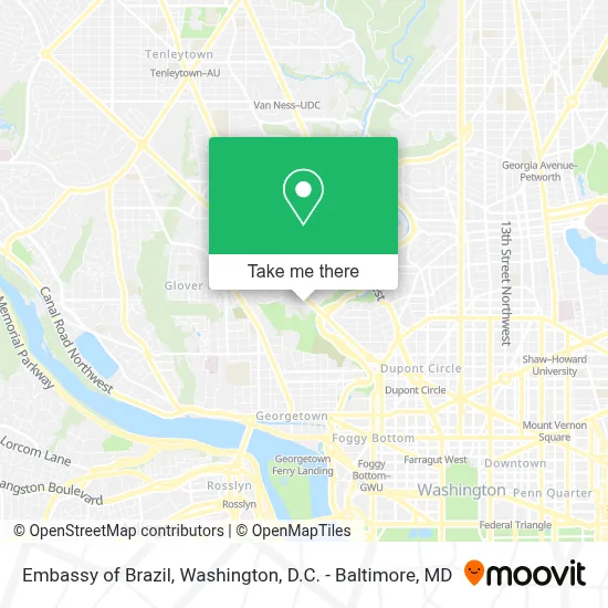 Embassy of Brazil map