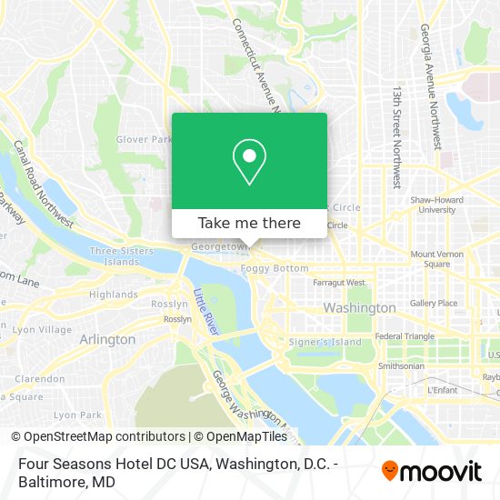 Four Seasons Hotel DC USA map