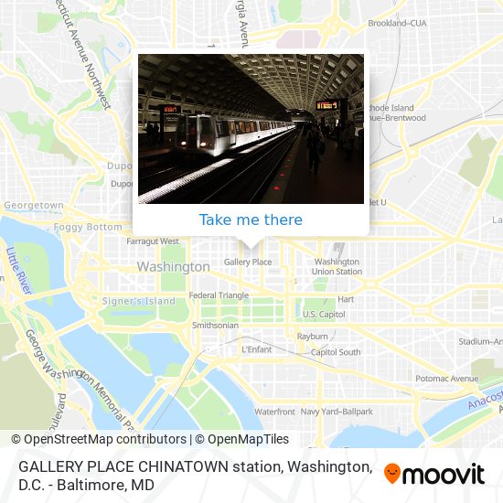 GALLERY PLACE CHINATOWN station map