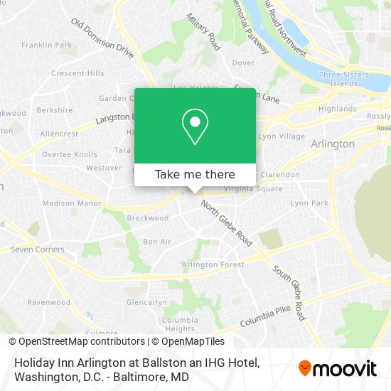 Mapa de Holiday Inn Arlington at Ballston an IHG Hotel