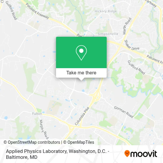 Applied Physics Laboratory map