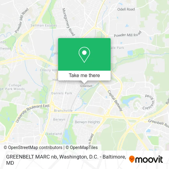 Mapa de GREENBELT MARC nb