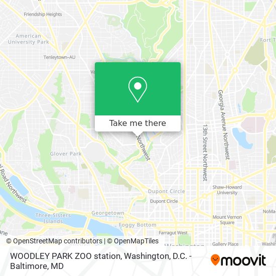 WOODLEY PARK ZOO station map