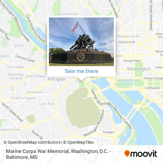 Marine Corps War Memorial map