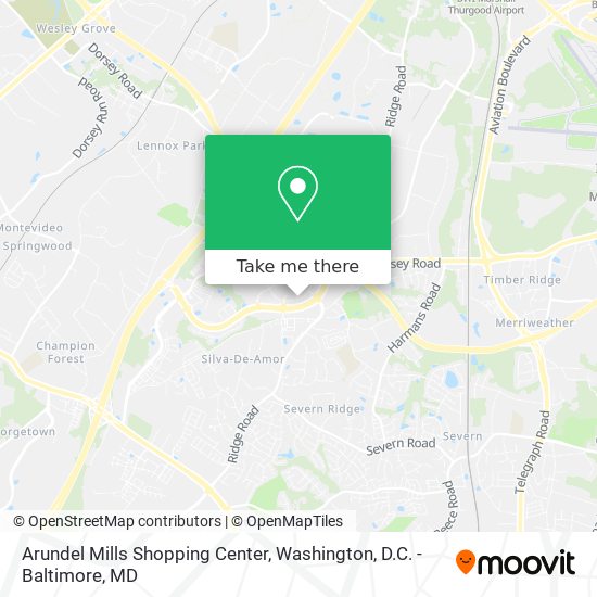 Arundel Mills Shopping Center map