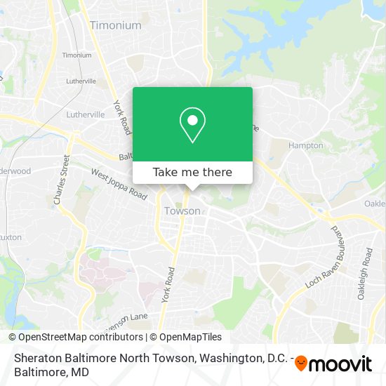 Mapa de Sheraton Baltimore North Towson